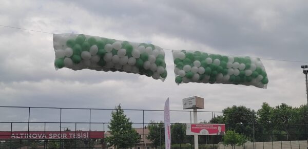 balon yağmuru filesi