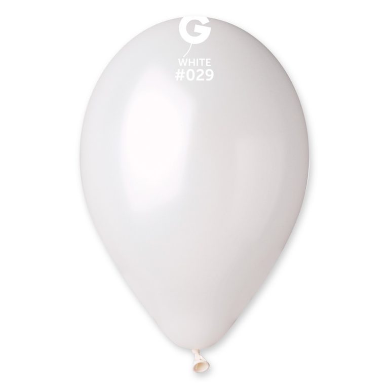 metalik beyaz balon