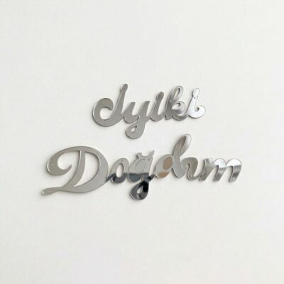 iyiki doğdum kaligrafi banner gümüş
