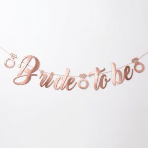 Bride to be kaligrafi banner rose gold