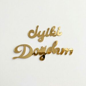 iyiki doğdum kaligrafi banner gold