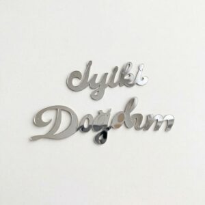 iyiki doğdum kaligrafi banner gümüş
