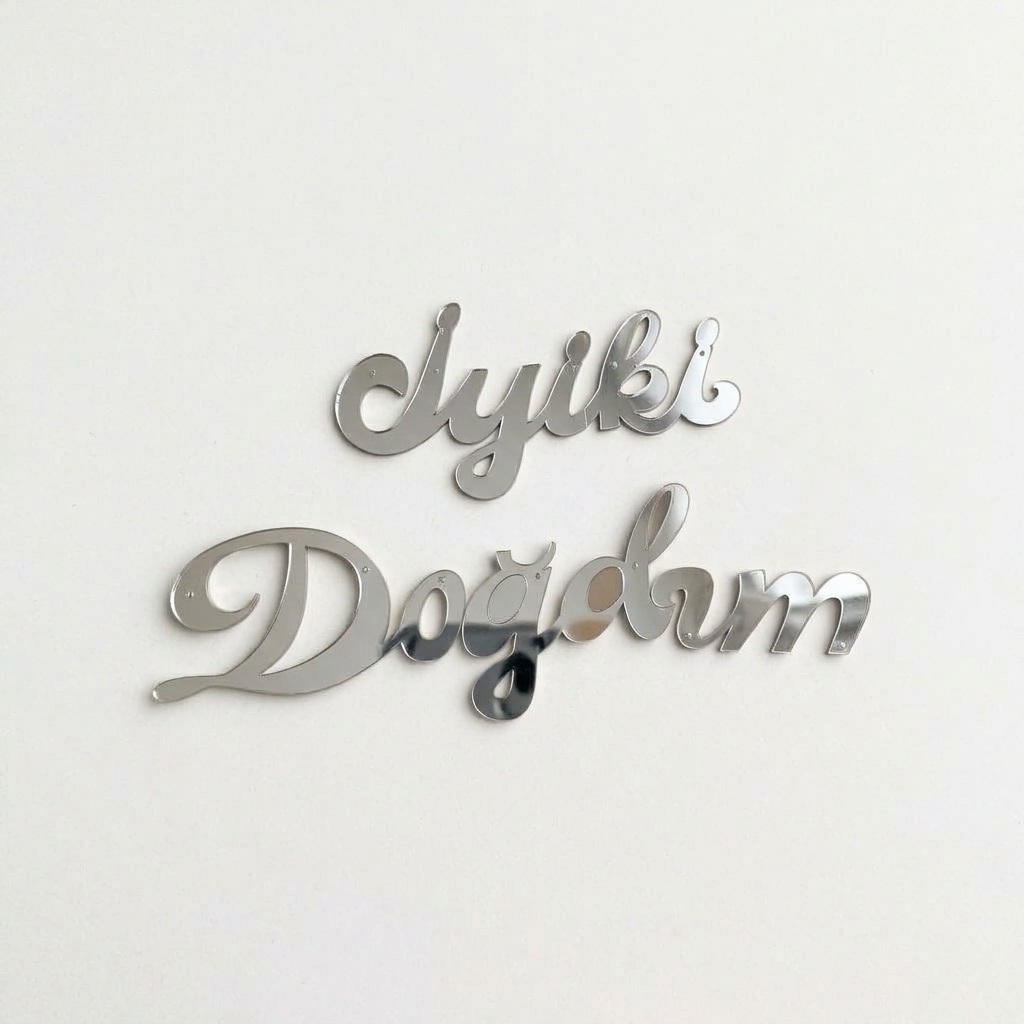 iyiki doğdum kaligrafi banner gümüş